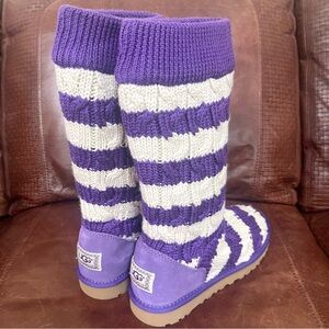UGG Australia Cardy Classic Tall Cable Knit Boots Size 8